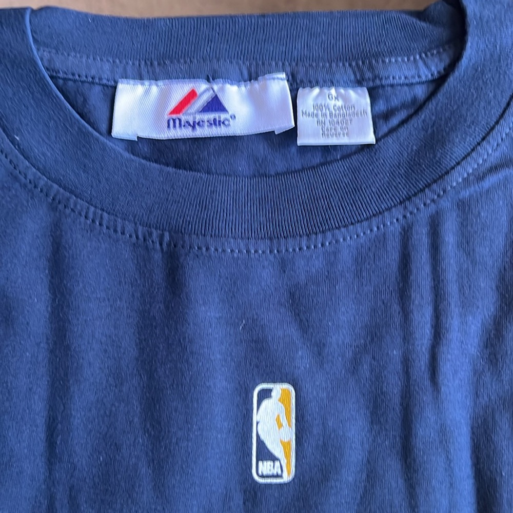 Majestic NBA Team Logo T-Shirt size 6X navy and yellow - Picture 3 of 4